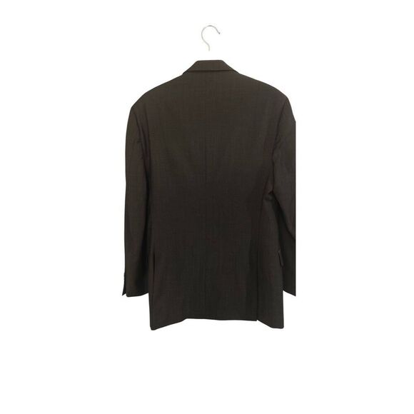 Pronto Uomo Men's Italian Wool Taupe Herringbone 2pcs Suit Size 40L / 34W - Picture 6 of 11